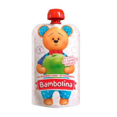 Пюре Яблоко 180 г с 4 месяцев Bambolina 1